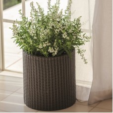 KETER. Ghiveci cilindric maro Cylinder S, 7L..